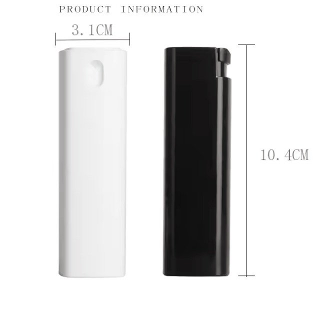 Customized Reusable 20ml Black White Portable Plastic Pocket Fine Mist Perfume Spray Bottle Breath Freshener Spray Bottle