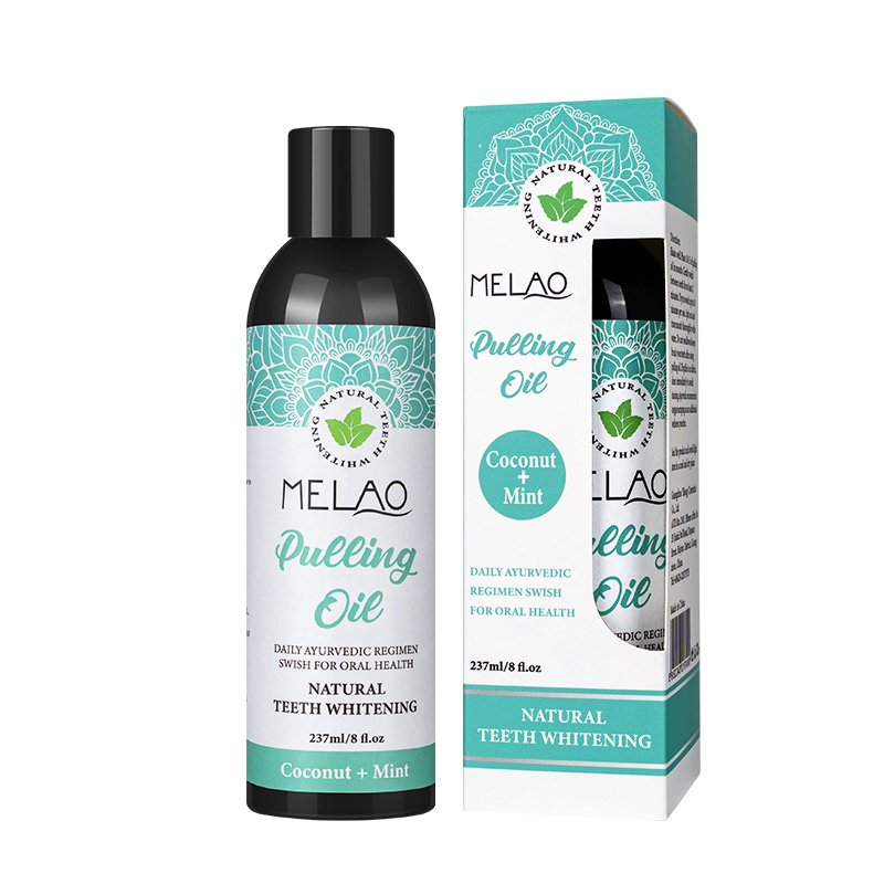 OEM Oral Oil Pulling with Coconut & Peppermint Oil Natural Alcohol Free Mouthwash Teeth Whitening and Healthier Teeth & Gums