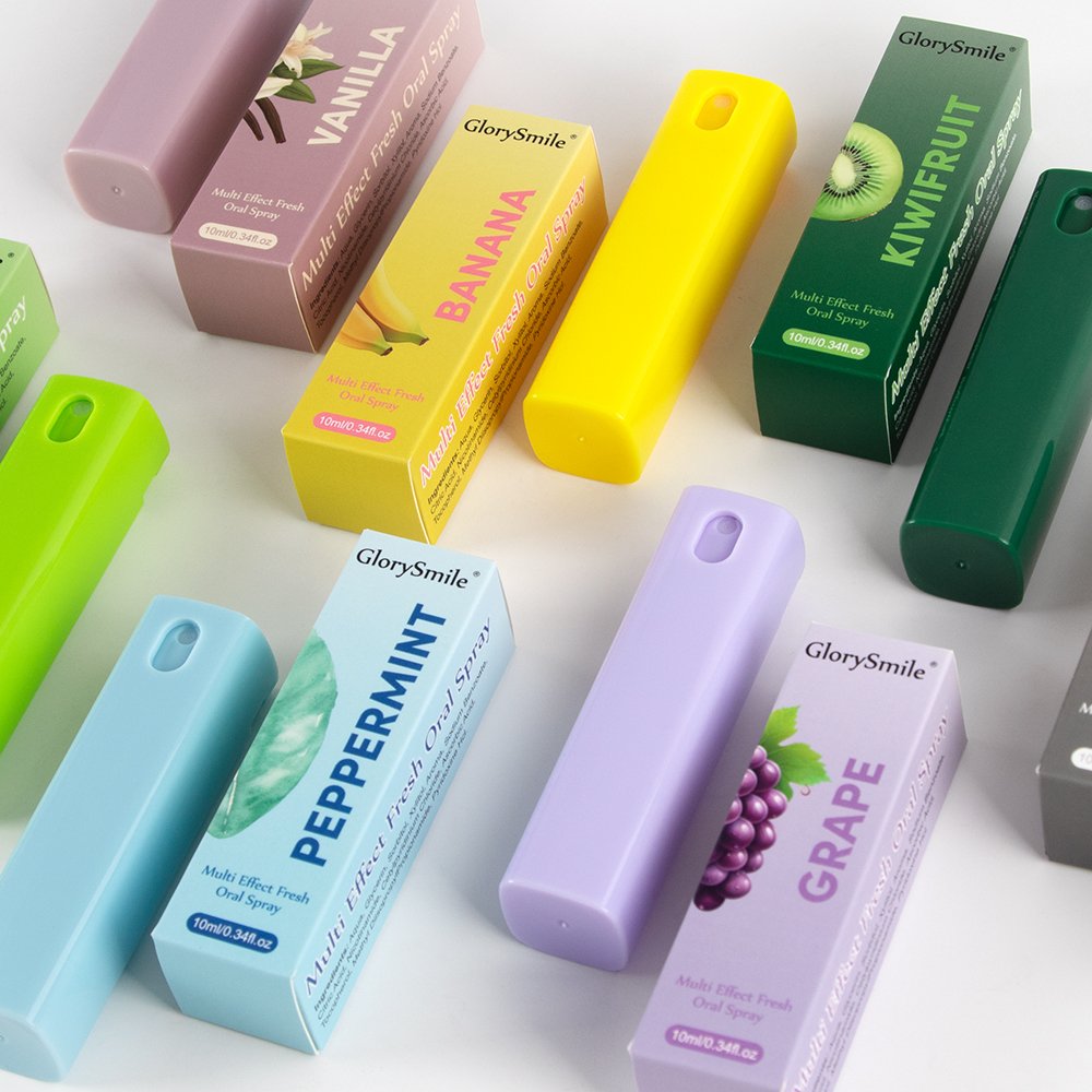 Custom Logo Oral Spray Fruit Flavor Fresh Breath Oral Freshener 10ml Mouthwash Spray Private Label