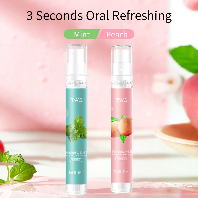 TWG OEM ODM Portable Mouth Spray Refreshing Oral Care Persistent fragrance Breath Refresher Oral Spray