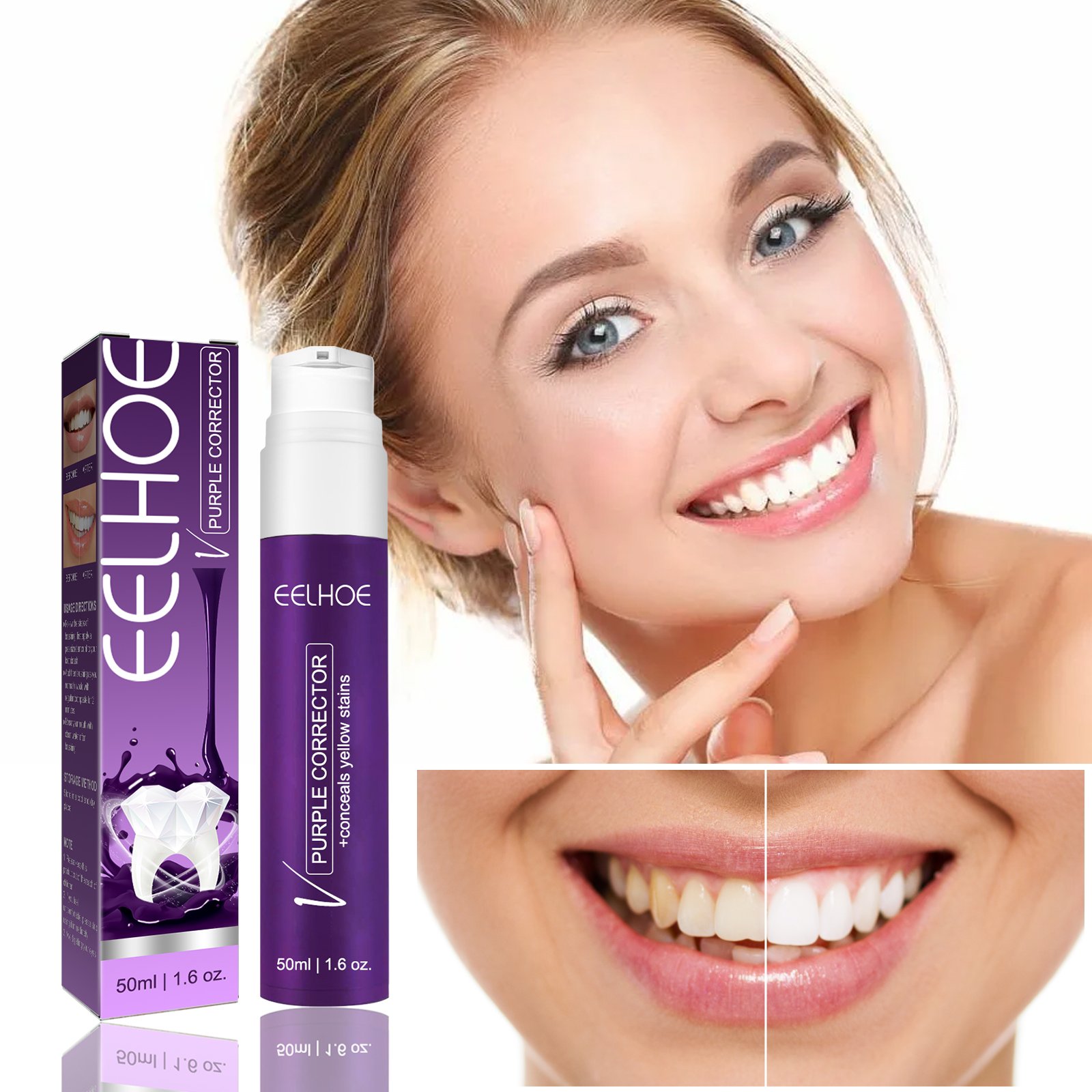 EELHOE Whitening Toothpaste Teeth Cleaning Remove Plaque Stain Freshen Breath Bleaching White Tooth Paste Oral Hygiene Care