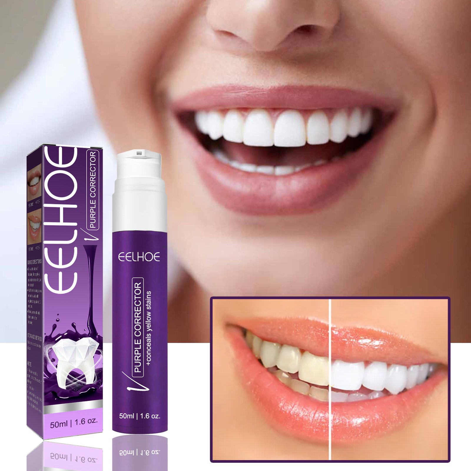 EELHOE Whitening Toothpaste Teeth Cleaning Remove Plaque Stain Freshen Breath Bleaching White Tooth Paste Oral Hygiene Care