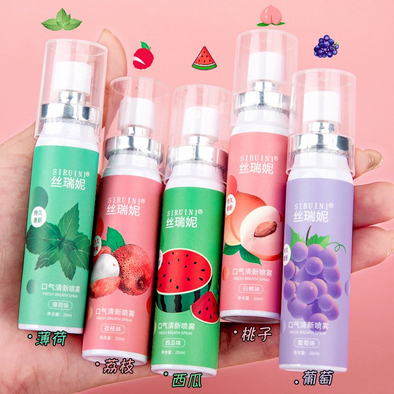 Breath Freshener Spray Mouth Spray 20ml Fresh Breath Retention Fruit Oral Spray Wholesale