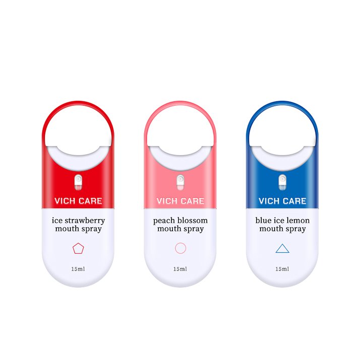 Strawberry various flavor mouth freshener organic private label mouthwahs spray for bad breath