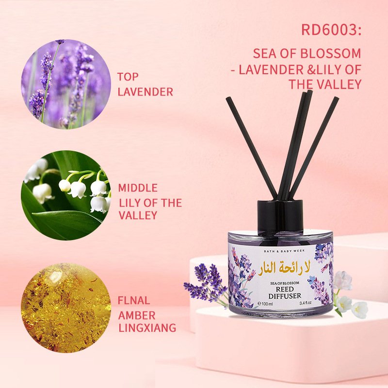 Custom Perfume Factory Air Fresheners Lavender + Lily Of The Valley 100Ml Flower Deodorant Reed Diffuser Home Fragrance