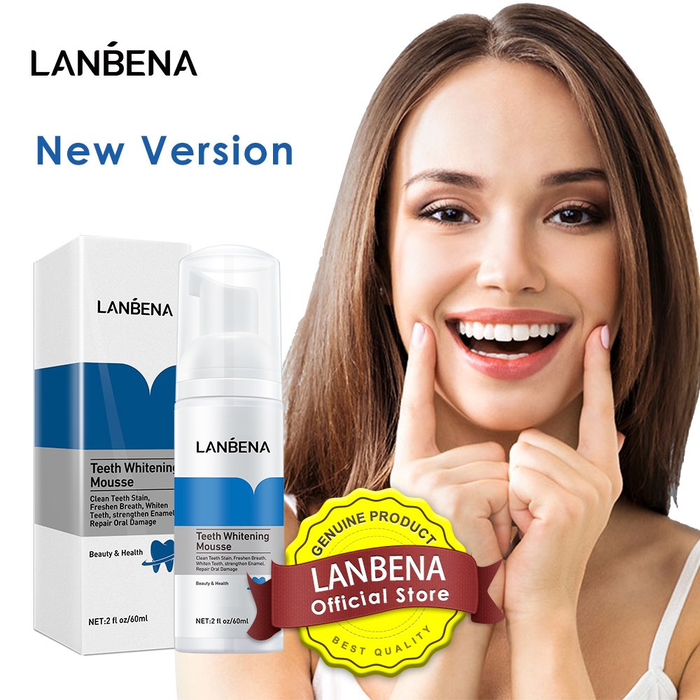 LANBENA Private Label Teeth Whitening Mousse Teeth Stain Remove Cleaning Foam Toothpaste