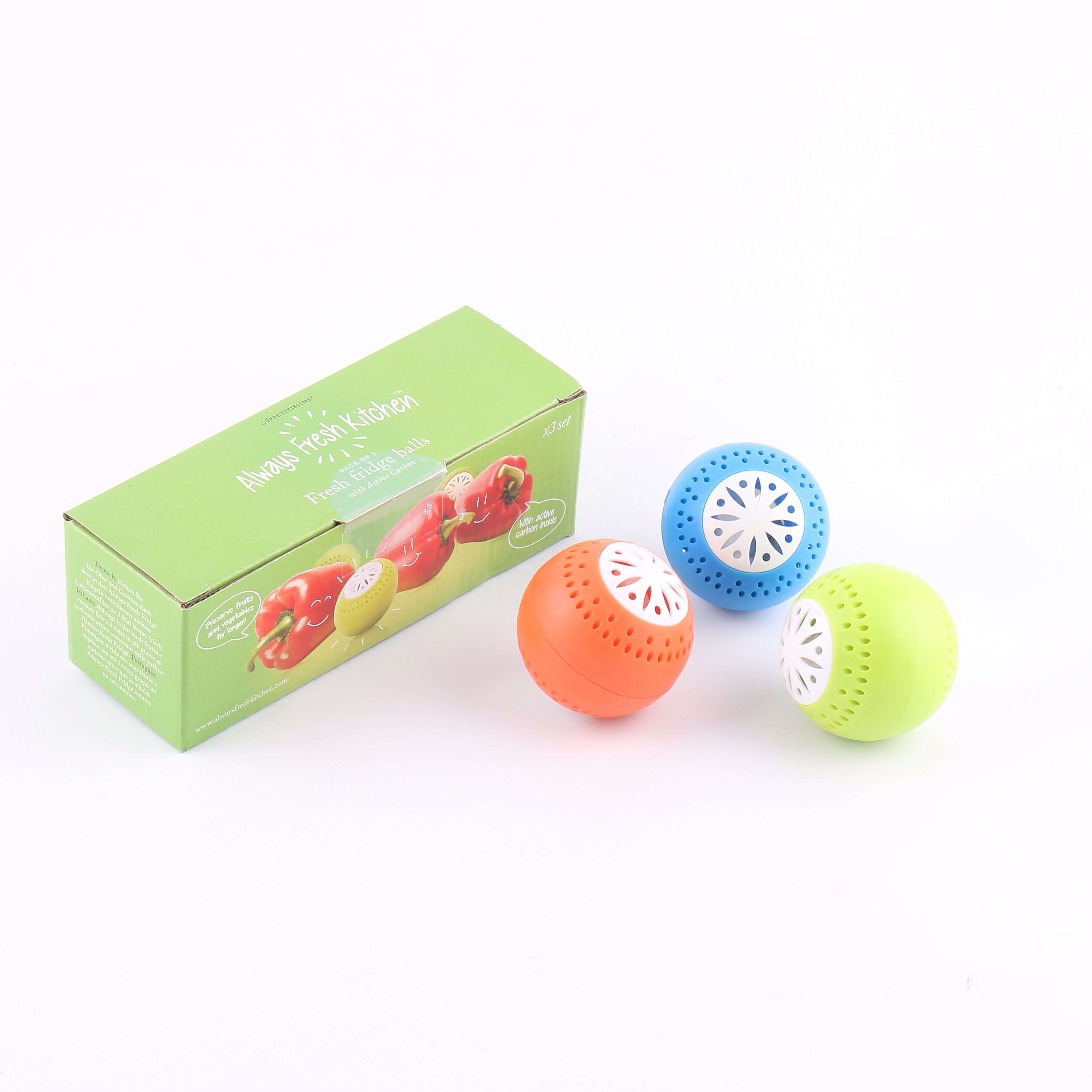 Wholesale Plastic Eco Deodorant Balls Promotion Mini Keep Food Fresh Fridge Ball Reusable Refrigerator Balls