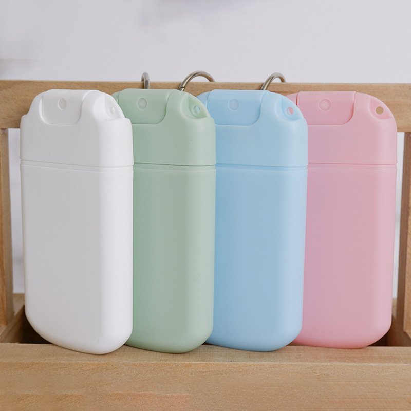 Colorful 30ML Credit Card Plastic Perfume Bottle with Hanging Rope Empty Refillable Spray Pocket Breath Freshener Bottles