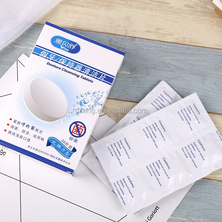Convenient effective Portable Cleaner Products Effervescent Denture Aligner Cleaning Tablets