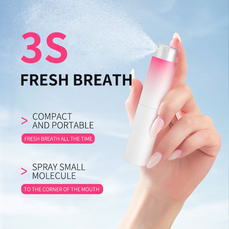 Custom Portable Fruit Flavored Oral Refresher Spray Long-lasting Remove Bad Breath Oral Mouth Odour Fresh Breath Freshener Spray