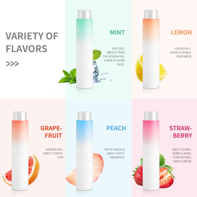 Custom Portable Fruit Flavored Oral Refresher Spray Long-lasting Remove Bad Breath Oral Mouth Odour Fresh Breath Freshener Spray