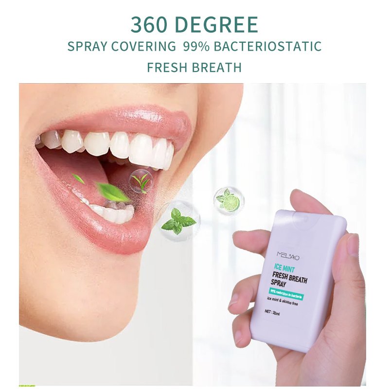 Alcohol Free Mouth Spray Cool Mint Orange Flavor Travel Size Oral Spray Mouth Freshener Spray