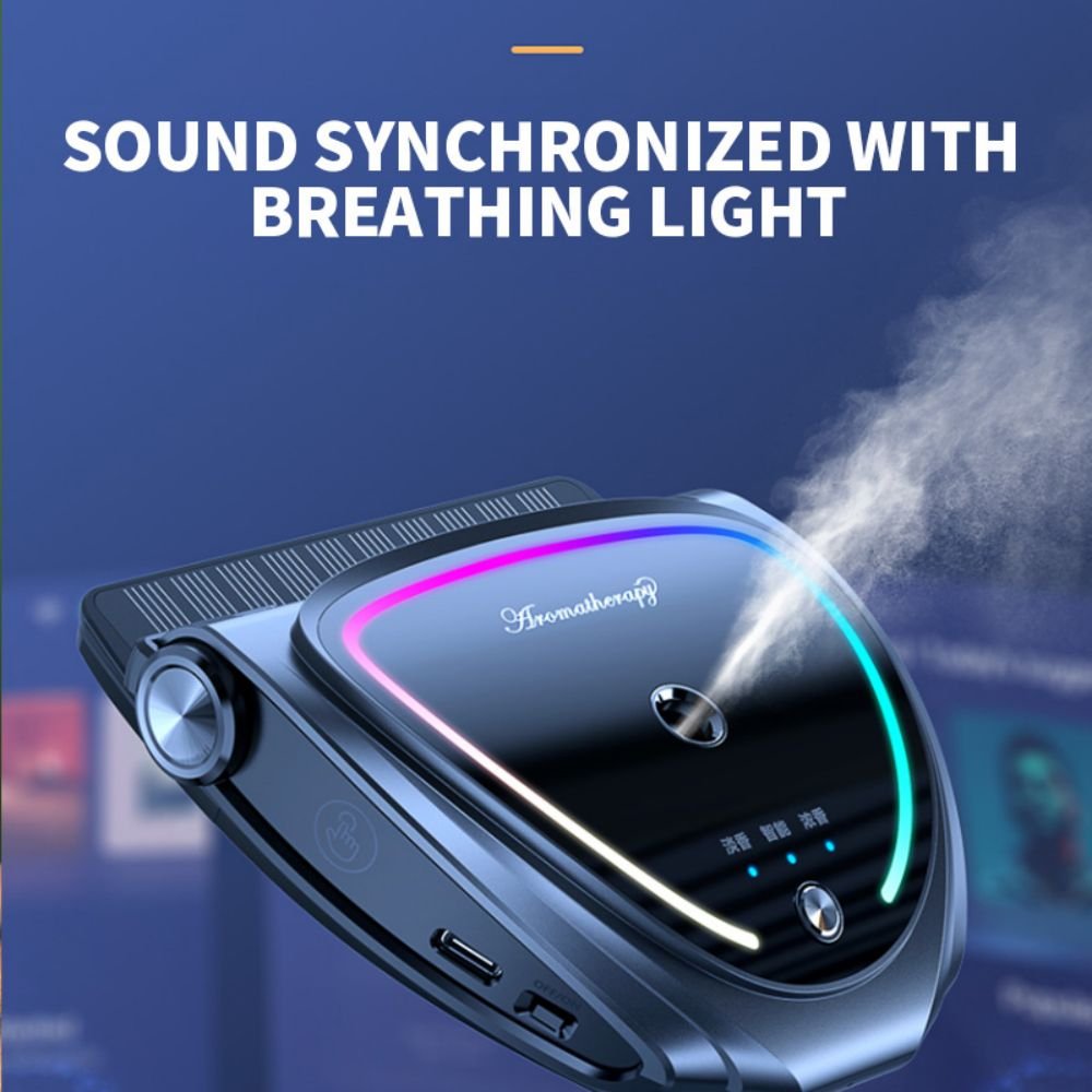 Smart Car Aromatherapy Perfume Aroma Diffuser Vent Clip Essential Oil Luxury Air Freshener Fragrance With Breathing Light