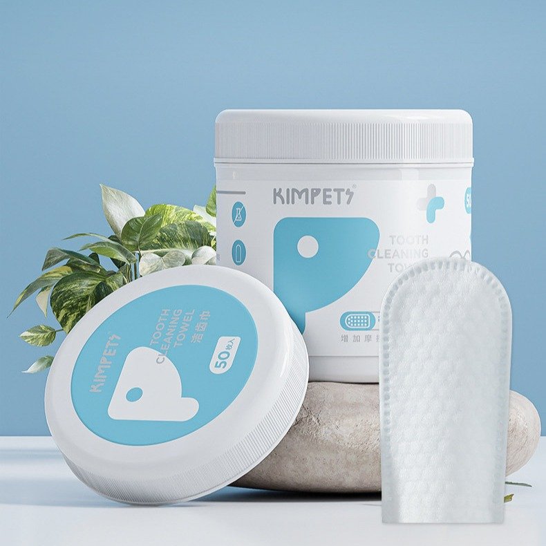 Juice Pet Wholesale Natural 50Pcs Teeth Cleaning Wipes for Dogs & Cats Dog Breath Freshener Dog Dental Care Wipes