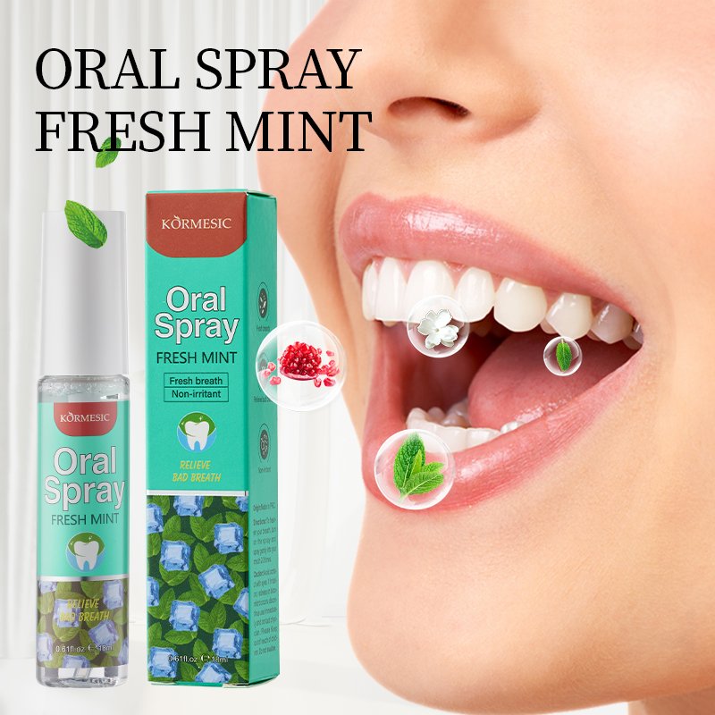 KORMESIC Wholesale Refresh Flavoured Portable Oral Care Odor Bad Breath Removal Cool Mint Perfume Mouth Freshing Breath Spray