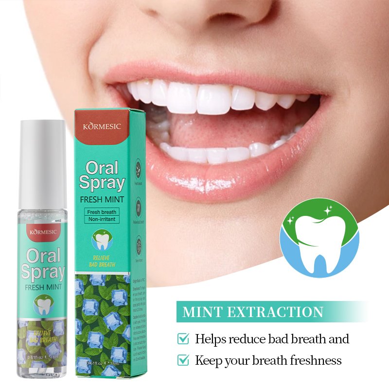 KORMESIC Wholesale Refresh Flavoured Portable Oral Care Odor Bad Breath Removal Cool Mint Perfume Mouth Freshing Breath Spray