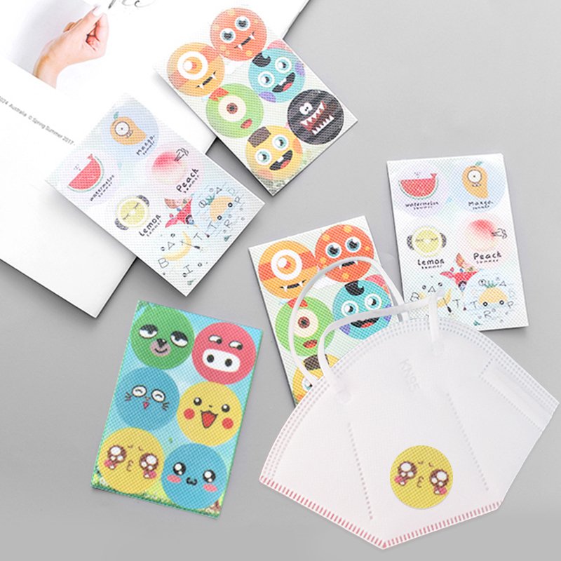Custom design M ask Patch Natural Pure Aroma Essence Oil Refreshing Fragrance Breath Fresheners Scented Stickers for Face M ask