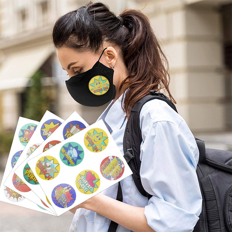 Custom design M ask Patch Natural Pure Aroma Essence Oil Refreshing Fragrance Breath Fresheners Scented Stickers for Face M ask