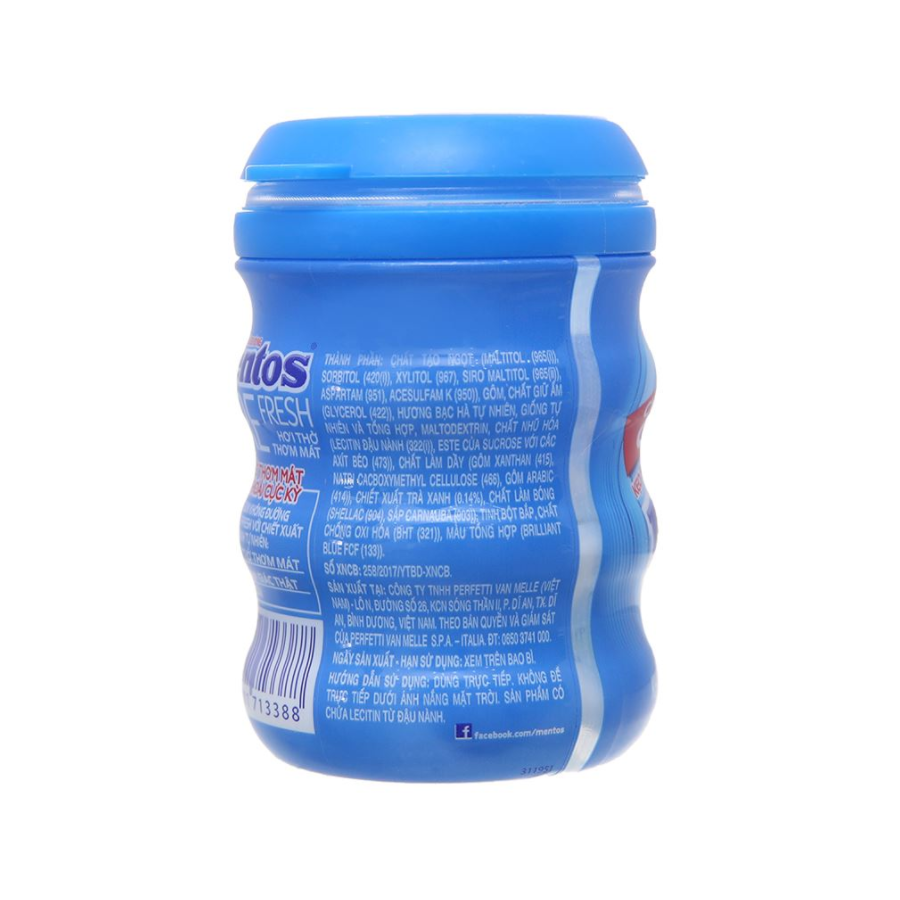Mentos Pure Fresh Gum - Intense Freshmint Flavor, Sugar-Free Chewing Gum with Green Tea Extract, Long-Lasting Breath Freshening