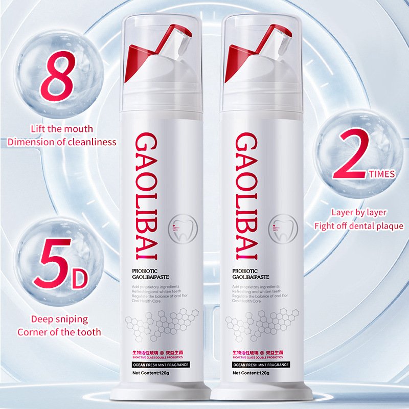 Recommend oral care probiotic whitening toothpaste 120g to remove smoke stains balance bacterial flora and freshen breath