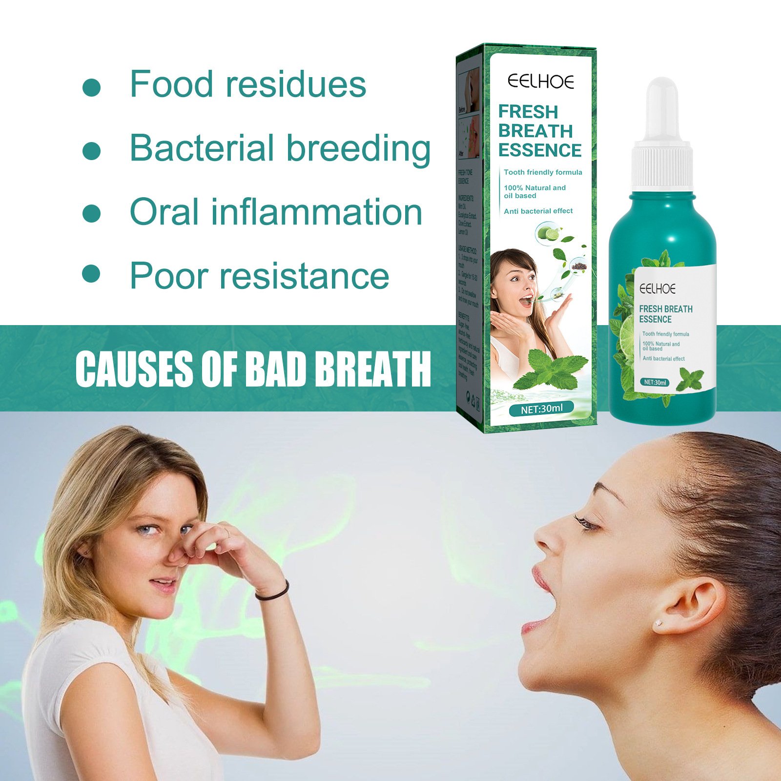 OEM/ODM Wholesale Teeth Oral Care Health Bad Breath Fresheners Cleaning and Nursing Serum
