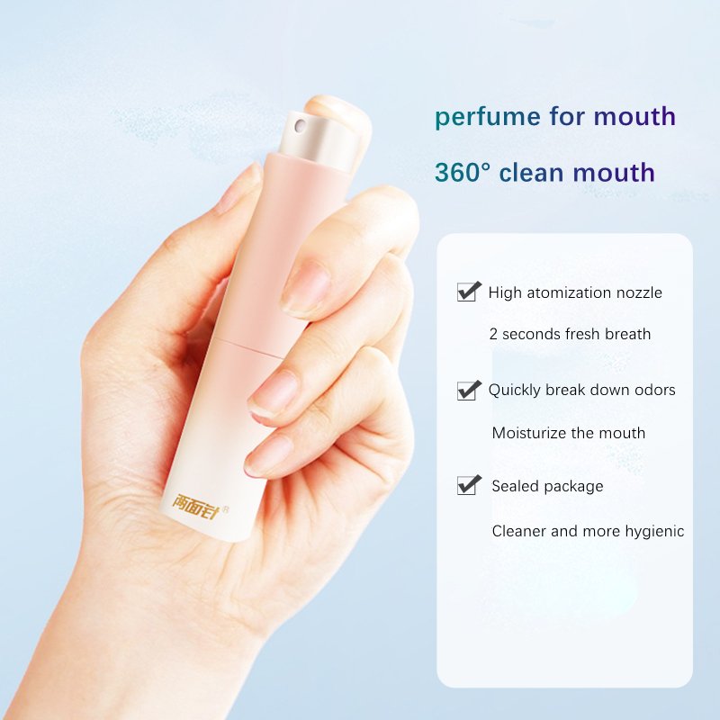 Custom Private Label 9ml Fresh Breath Fruit Mint Flavored Oral Mouth Freshener Spray For Bad Breath