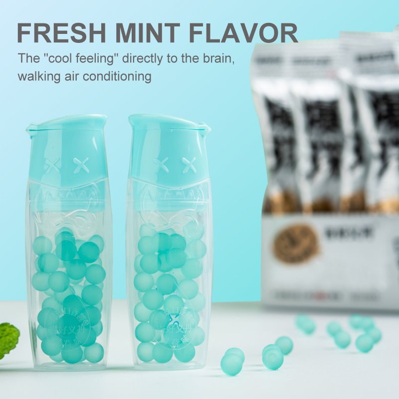 Hot sale Popular Sugar free mint candy chewing gum Furit flavour Breath Mints burst beads popping candy oral care fresh