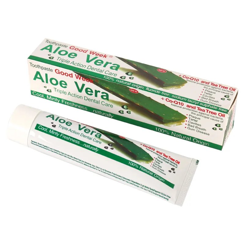 natural aloe toothpaste improves gum problems and freshens breath