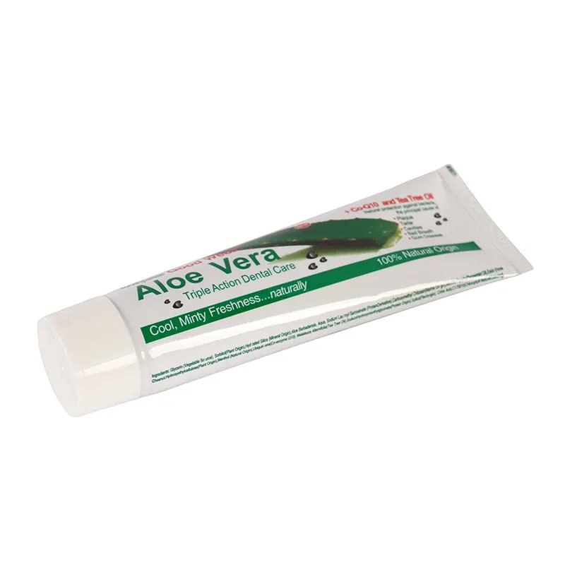 natural aloe toothpaste improves gum problems and freshens breath