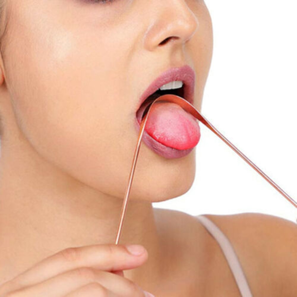 Clean Breath Oral Hygiene 100% Copper Tongue Cleaner Scraper