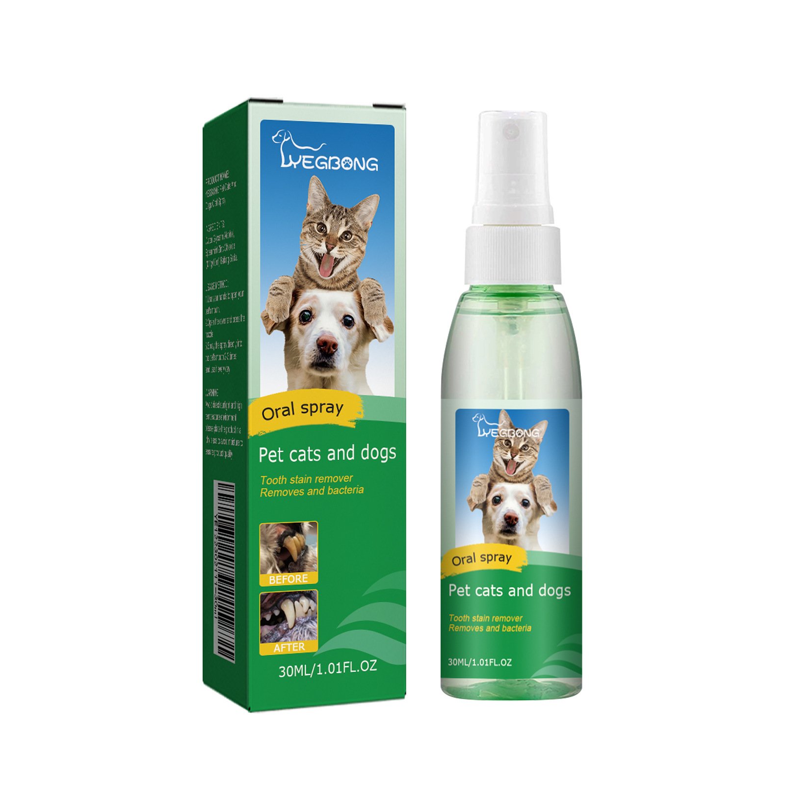 Pet tooth deodorant Spray for cats and dogs to remove bad breath mouth cleaning breath freshening spray