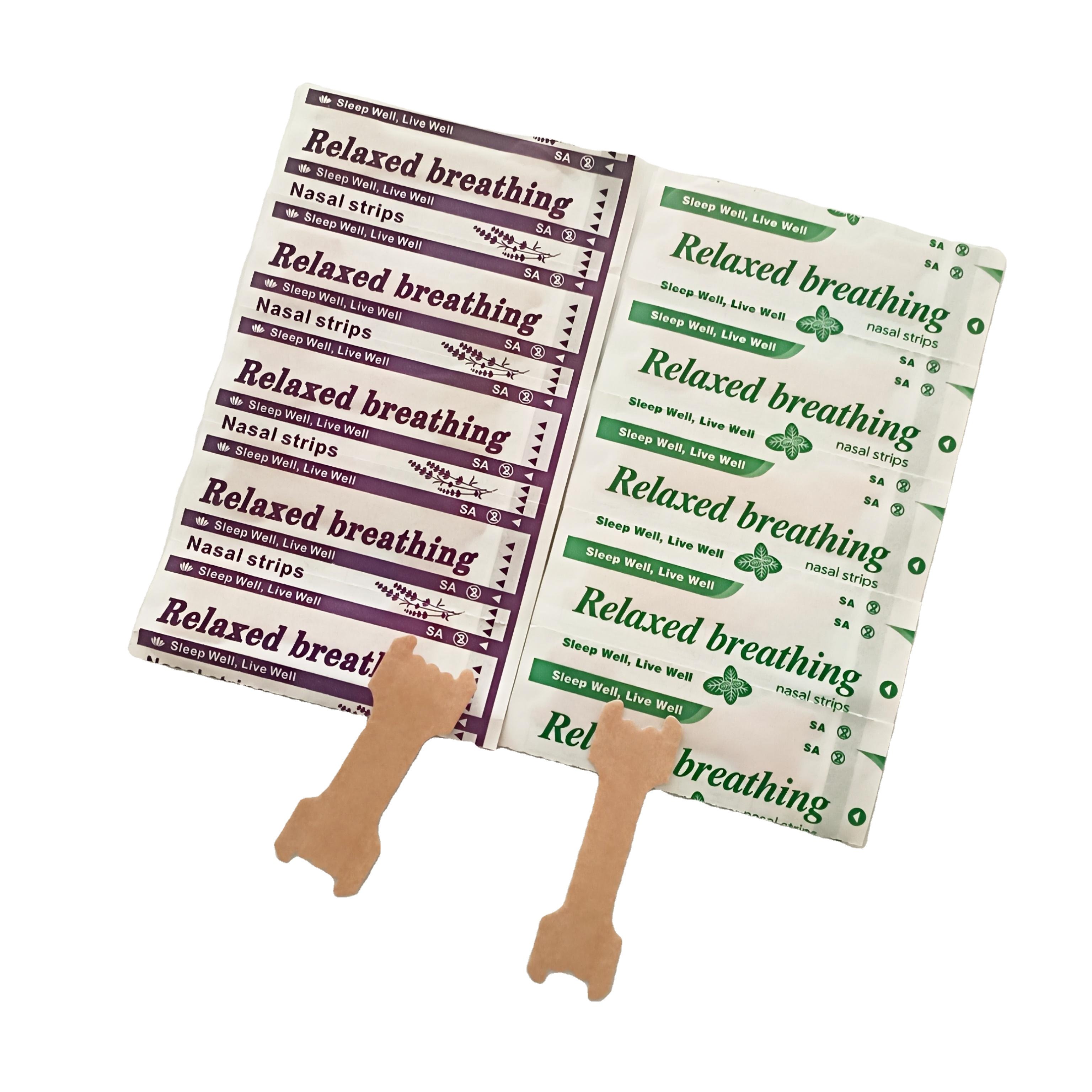 Breathe Right Nasal Strips Calming Lavender Scent Extra Strength Tan Strips mint Stop Snoring Nasal congestion relief strip