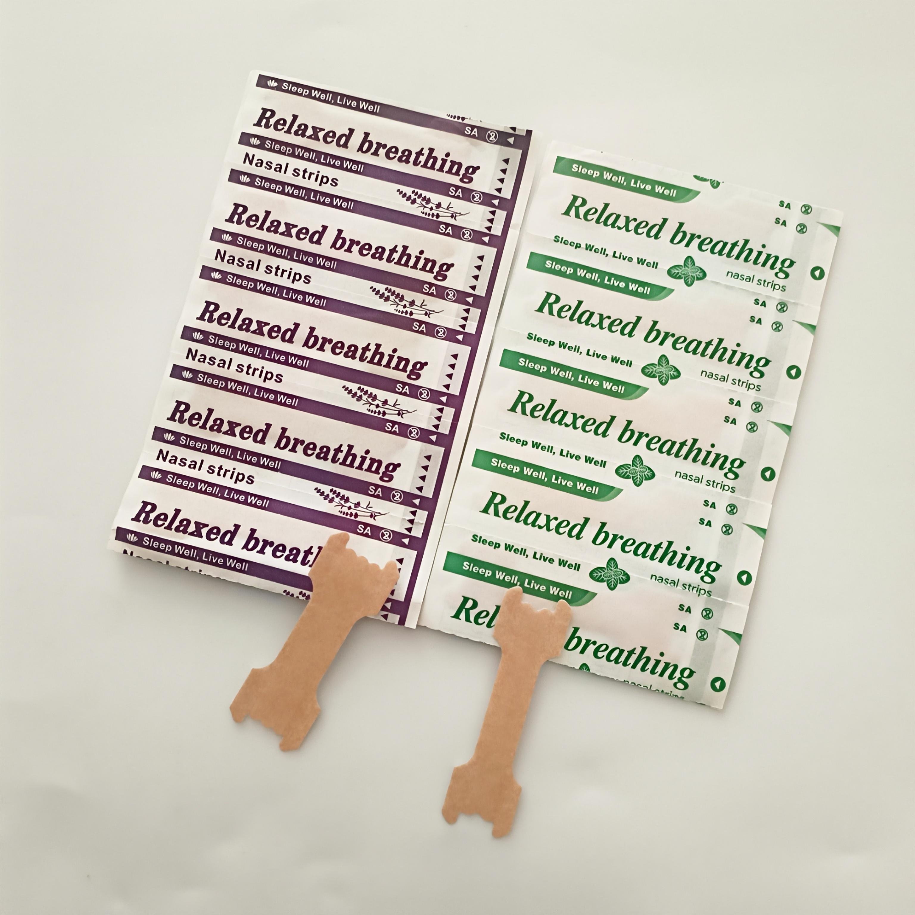 Breathe Right Nasal Strips Calming Lavender Scent Extra Strength Tan Strips mint Stop Snoring Nasal congestion relief strip
