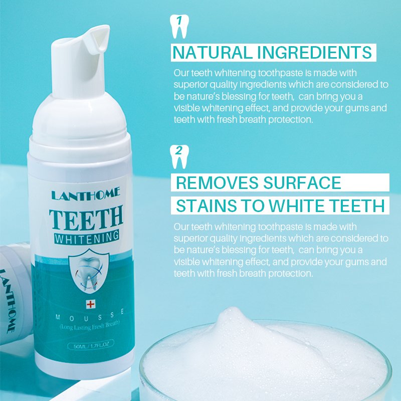 50ml Ultra-Fine Teeth Whitening Mousse Teeth Whitening Oral Cleaning Dissolve Tooth Stains Freshen Breath Clean Toot Foam