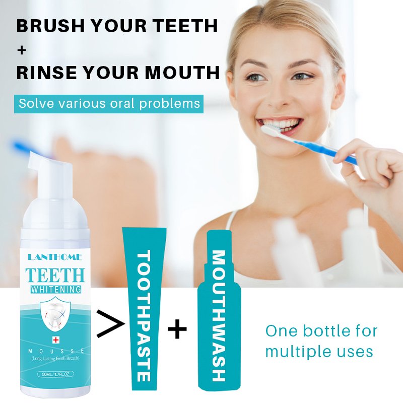 50ml Ultra-Fine Teeth Whitening Mousse Teeth Whitening Oral Cleaning Dissolve Tooth Stains Freshen Breath Clean Toot Foam