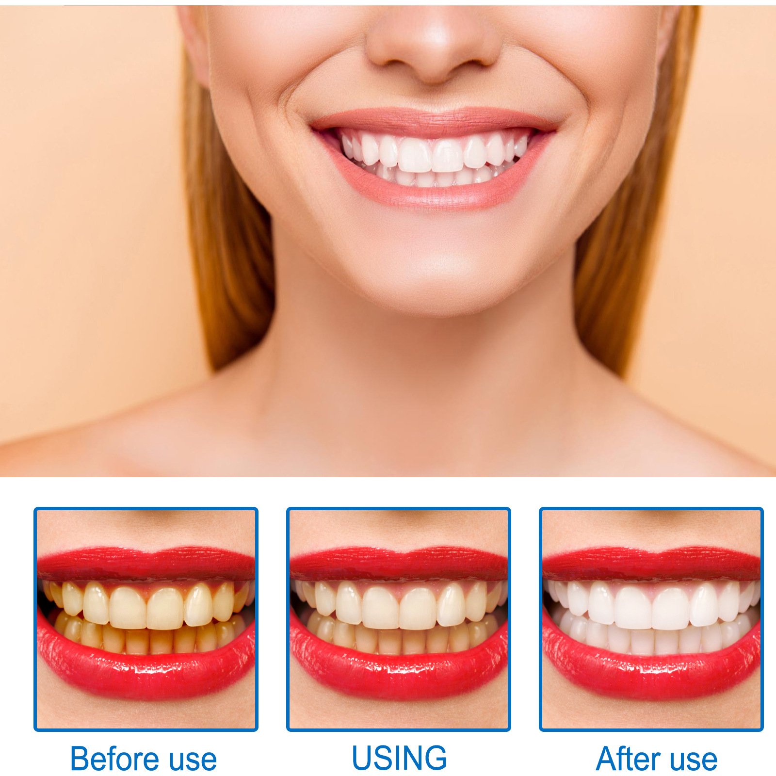 Teeth Whitening Serum effectively removes yellow spots, tobacco stains, deep plaque and freshens breath and oral hygiene HH