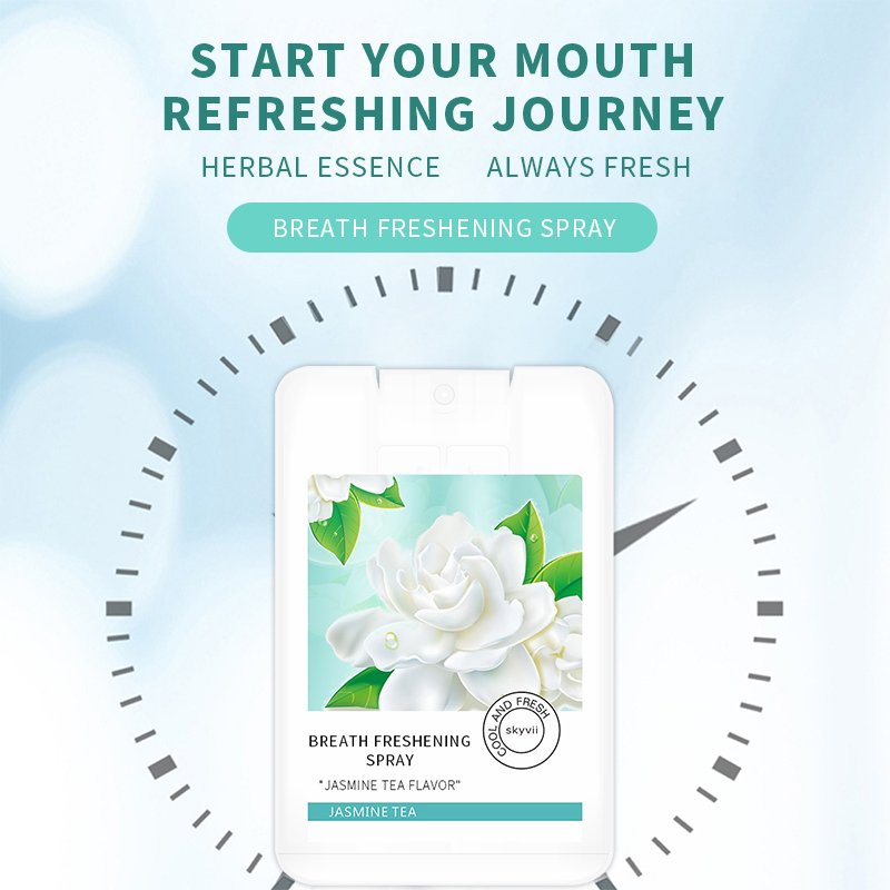 Private Label Oral Spray Breath Freshener Portable Travel Size Oral Care Fruit Flavor Mouth Breath Freshener