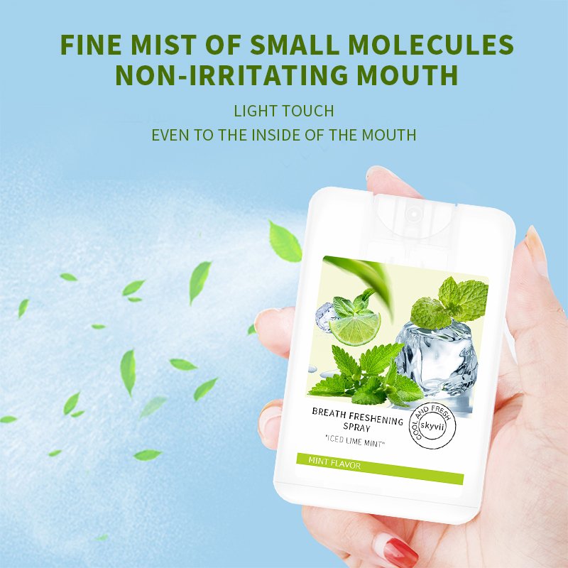 Private Label Oral Spray Breath Freshener Portable Travel Size Oral Care Fruit Flavor Mouth Breath Freshener