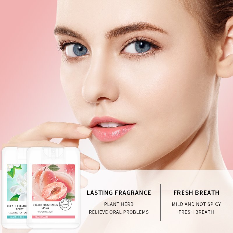 Private Label Oral Spray Breath Freshener Portable Travel Size Oral Care Fruit Flavor Mouth Breath Freshener
