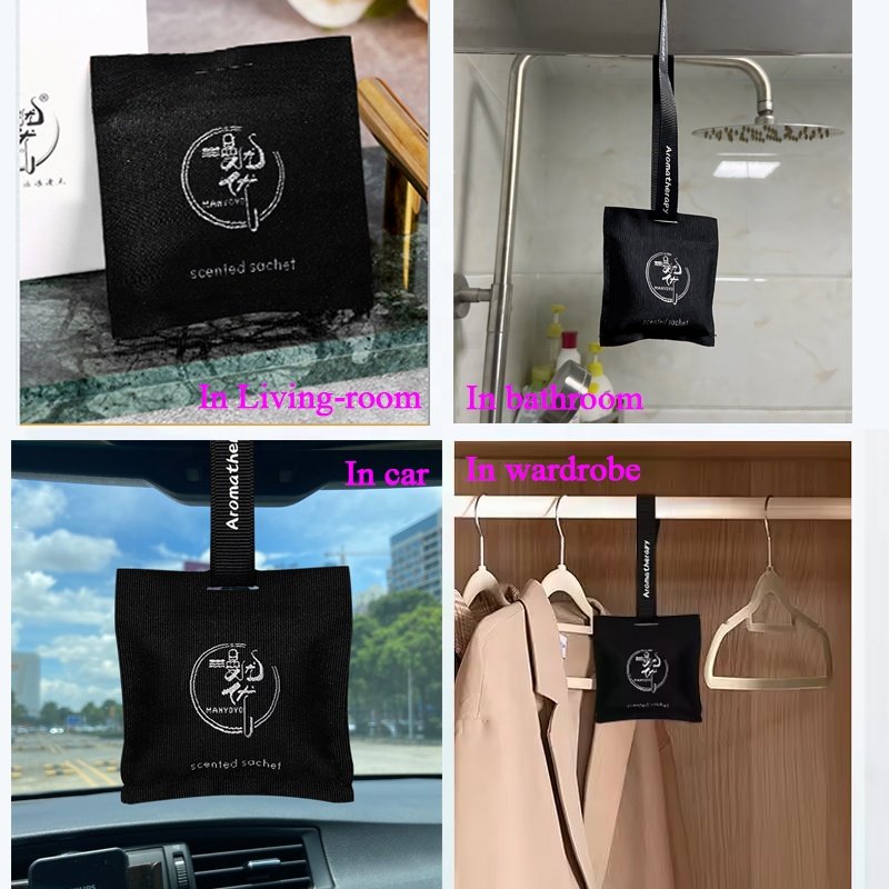 Hot Sale Car Hanging Fragrant Sachet Decorative Gift Promotion Pendant Aromatherapy Bag Air freshener For Wardrobe Shoe Cabinet
