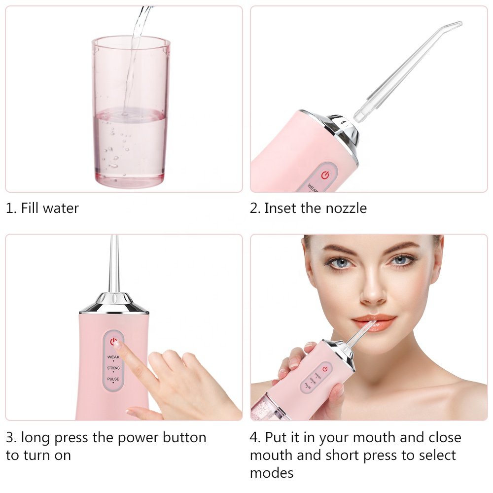 New Travel Mini Cordless Water Flosser Portable Oral Teeth Irrigator Rechargeable Dental Floss Tooth Cleaner