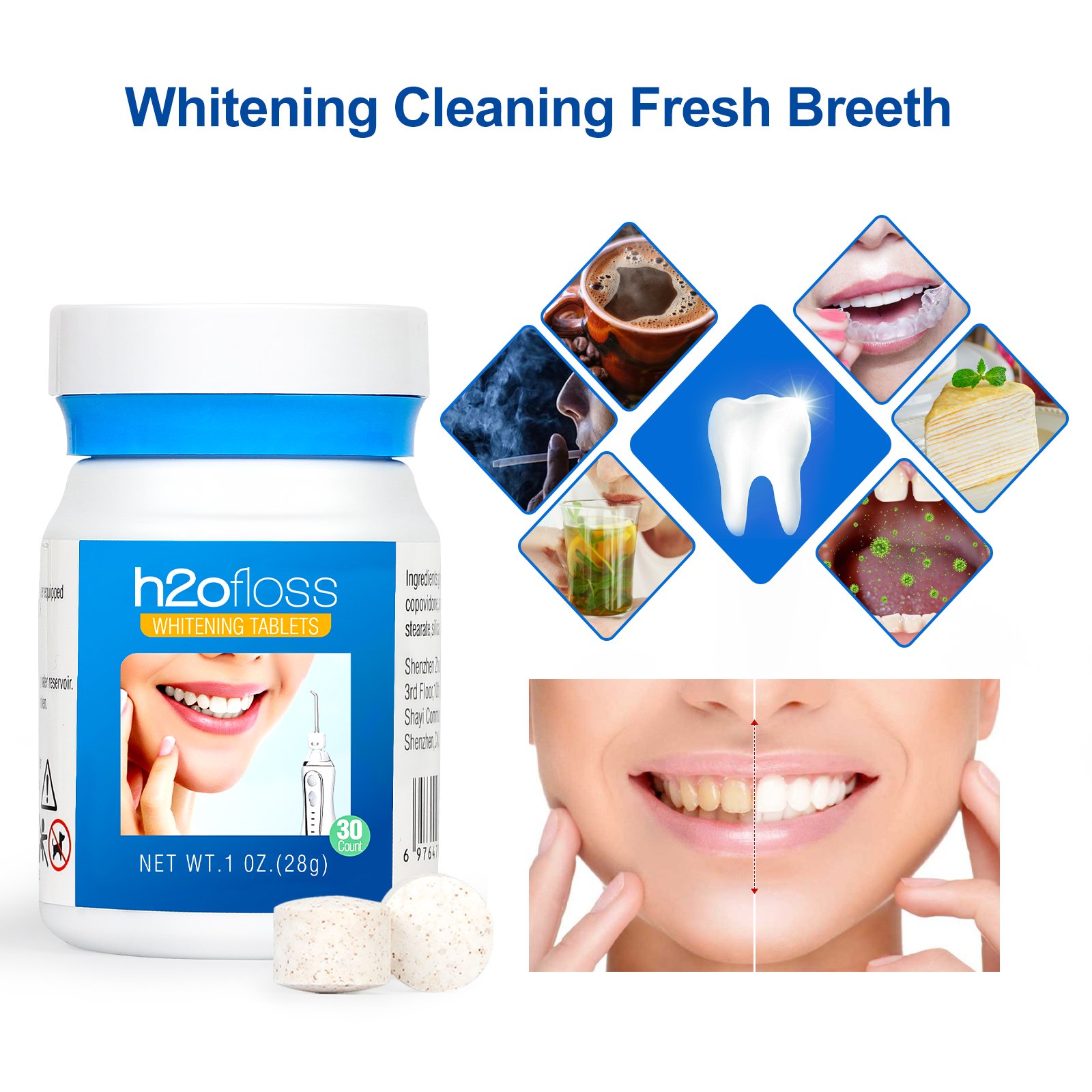 Whitening Teeth Private Label Factory Price Oral Care Eco Friendly Oral care Free Whitening Tablet For Home Stain Remover