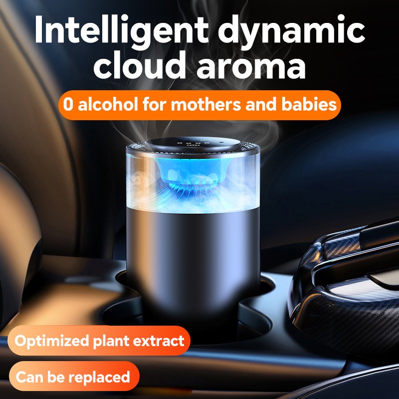 Intelligent Automatic Soild Aroma Perfume Gel Cloud Machine Car Aromatherapy Fragrance Oil Car Diffuser Air freshener