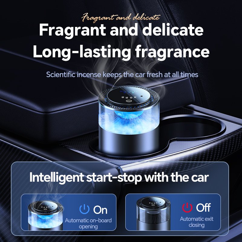 Intelligent Automatic Soild Aroma Perfume Gel Cloud Machine Car Aromatherapy Fragrance Oil Car Diffuser Air freshener