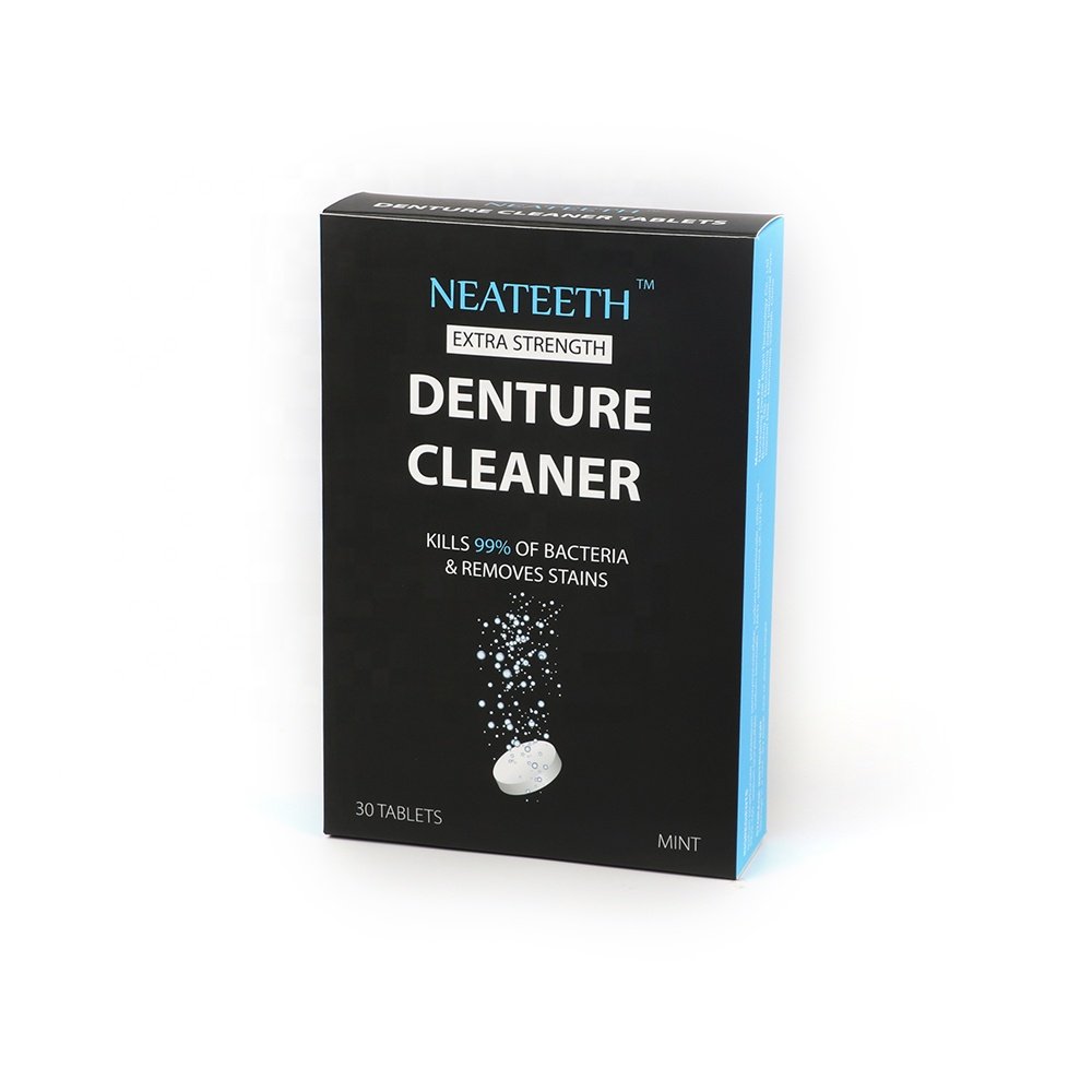 Wholesale OEM Private Label Denture Cleaning Tablets 30 tablets/box Effective Cleaning