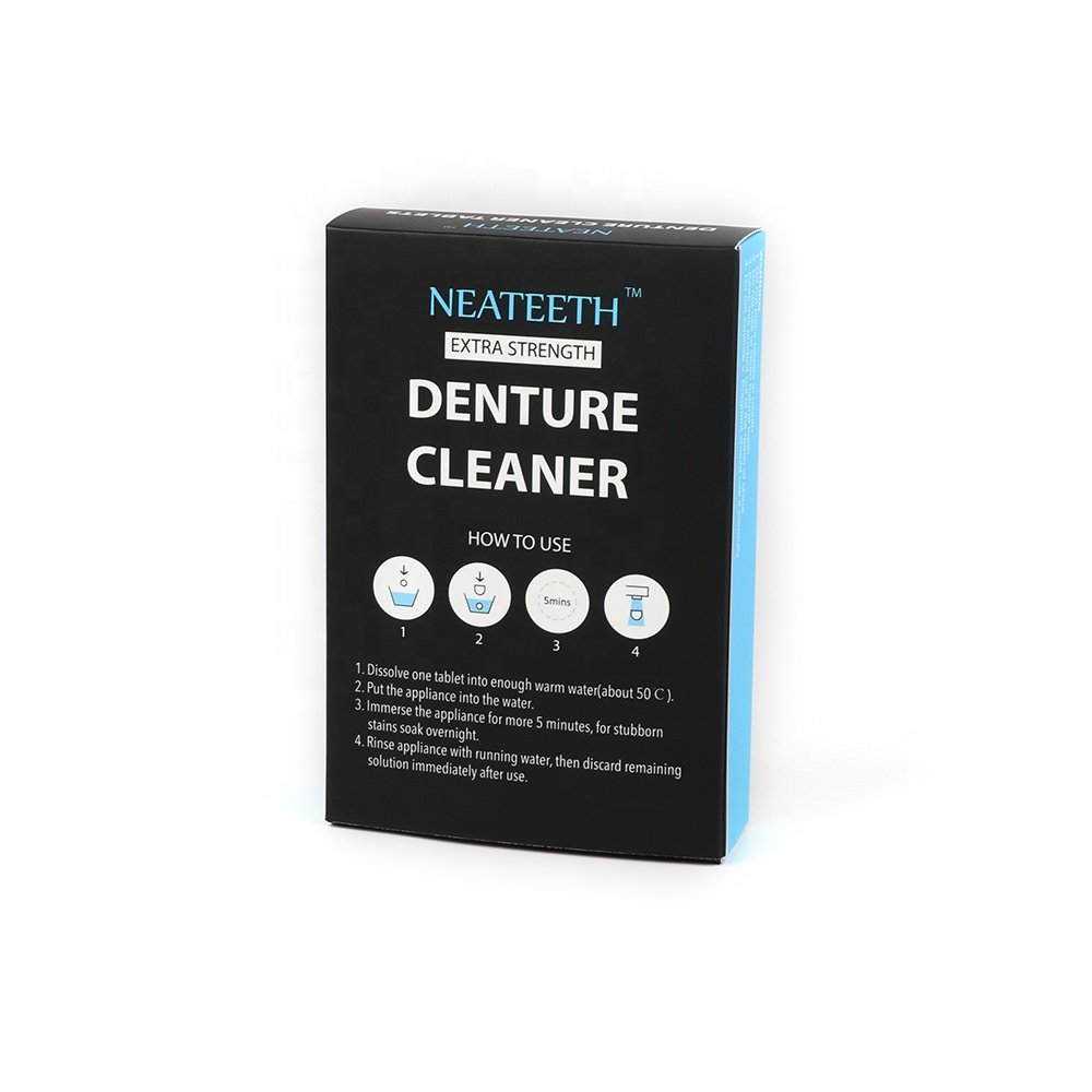 Wholesale OEM Private Label Denture Cleaning Tablets 30 tablets/box Effective Cleaning