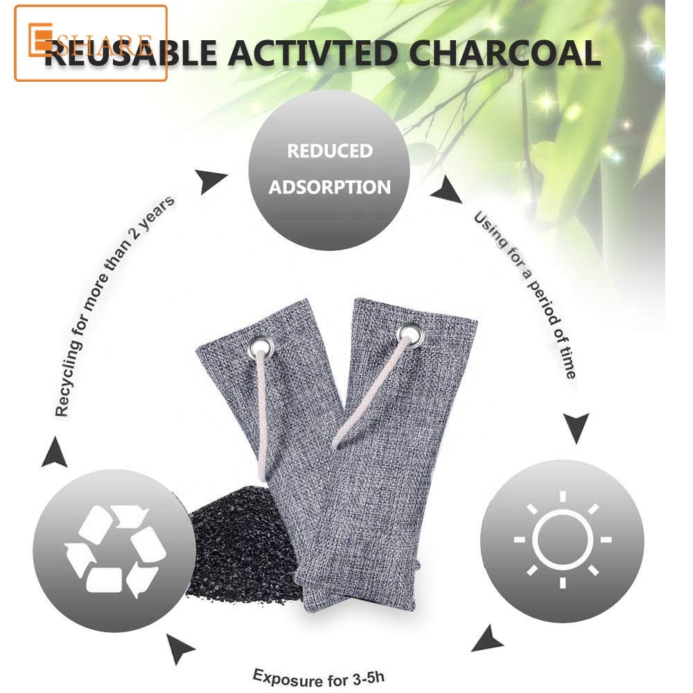 New air purifying bag breathe bamboo charcoal bag natural deodorant pack shoe deodorizer bag
