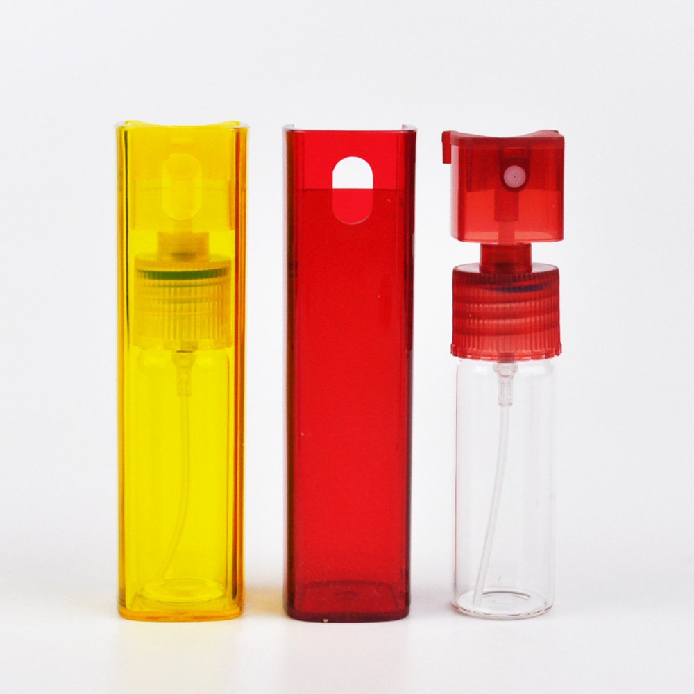2023 10ml plastic oral freshener square spray bottle brown glass essential oil bottle fresh breath travel spray bottle
