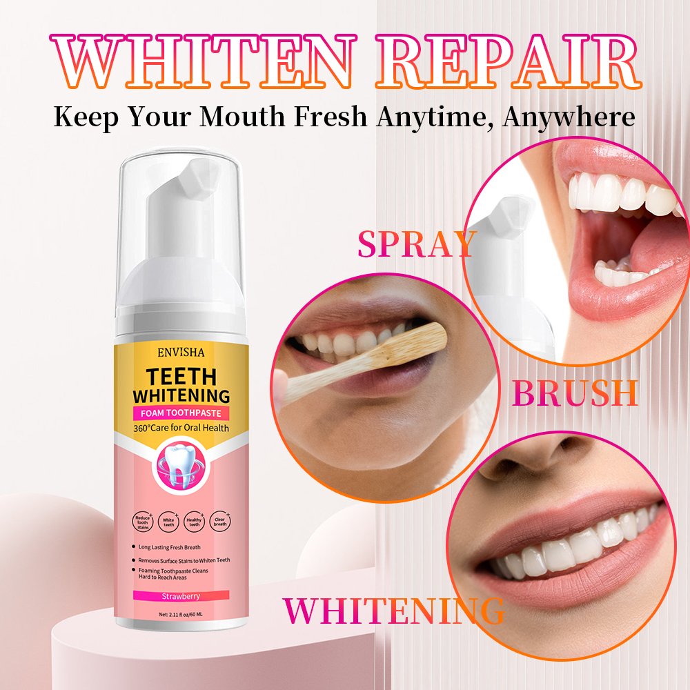 OEM ODM Daily Oral Care Tooth Stain Removal Foam Teeth Colour Correcting Whitening Mousse Toothpaste