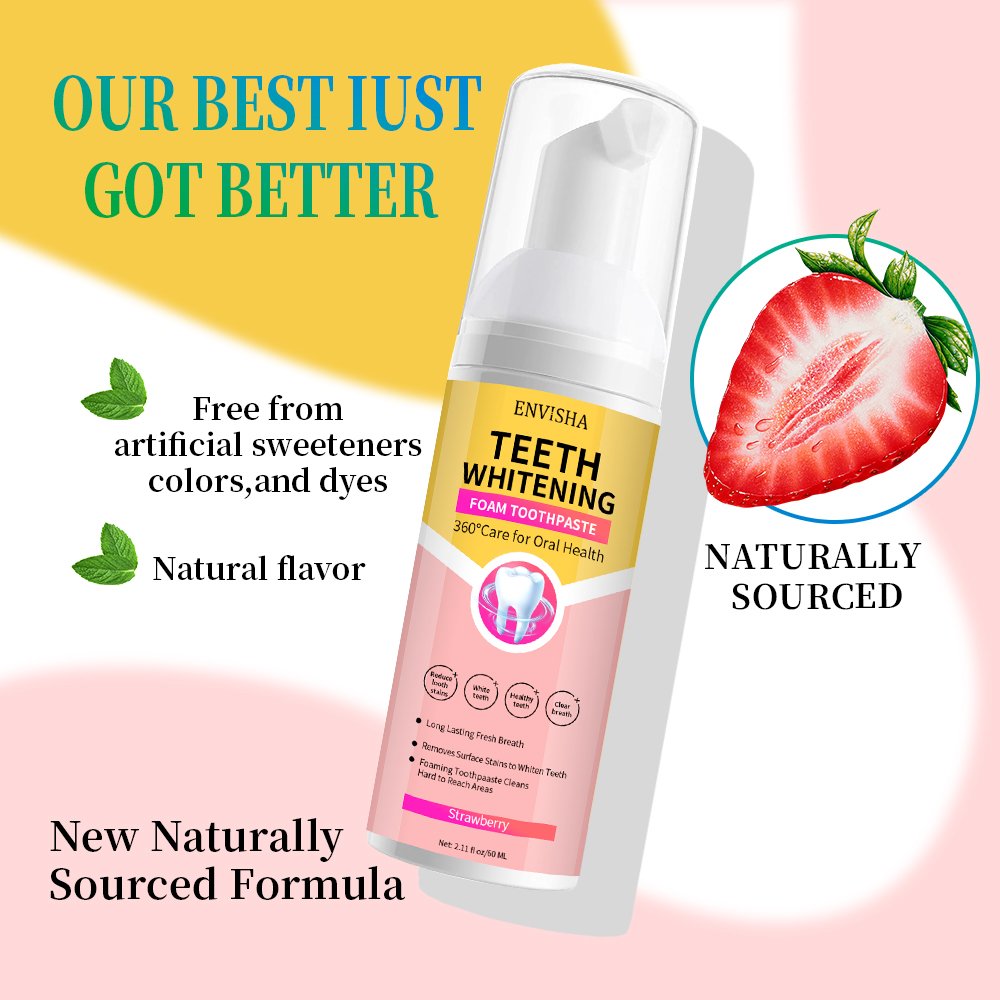 OEM ODM Daily Oral Care Tooth Stain Removal Foam Teeth Colour Correcting Whitening Mousse Toothpaste